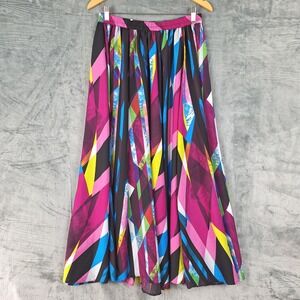 Womens Skirt Small Maxi Dopamine Abstract Artsy Colorful Flowy Art To Wear Wacky